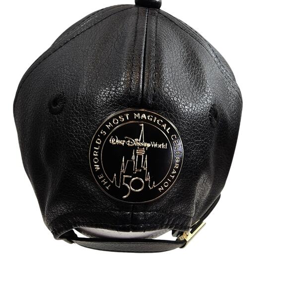 Walt Disney World 50th Anniversary Celebration Black Cap Hat NWT - Picture 2 of 9